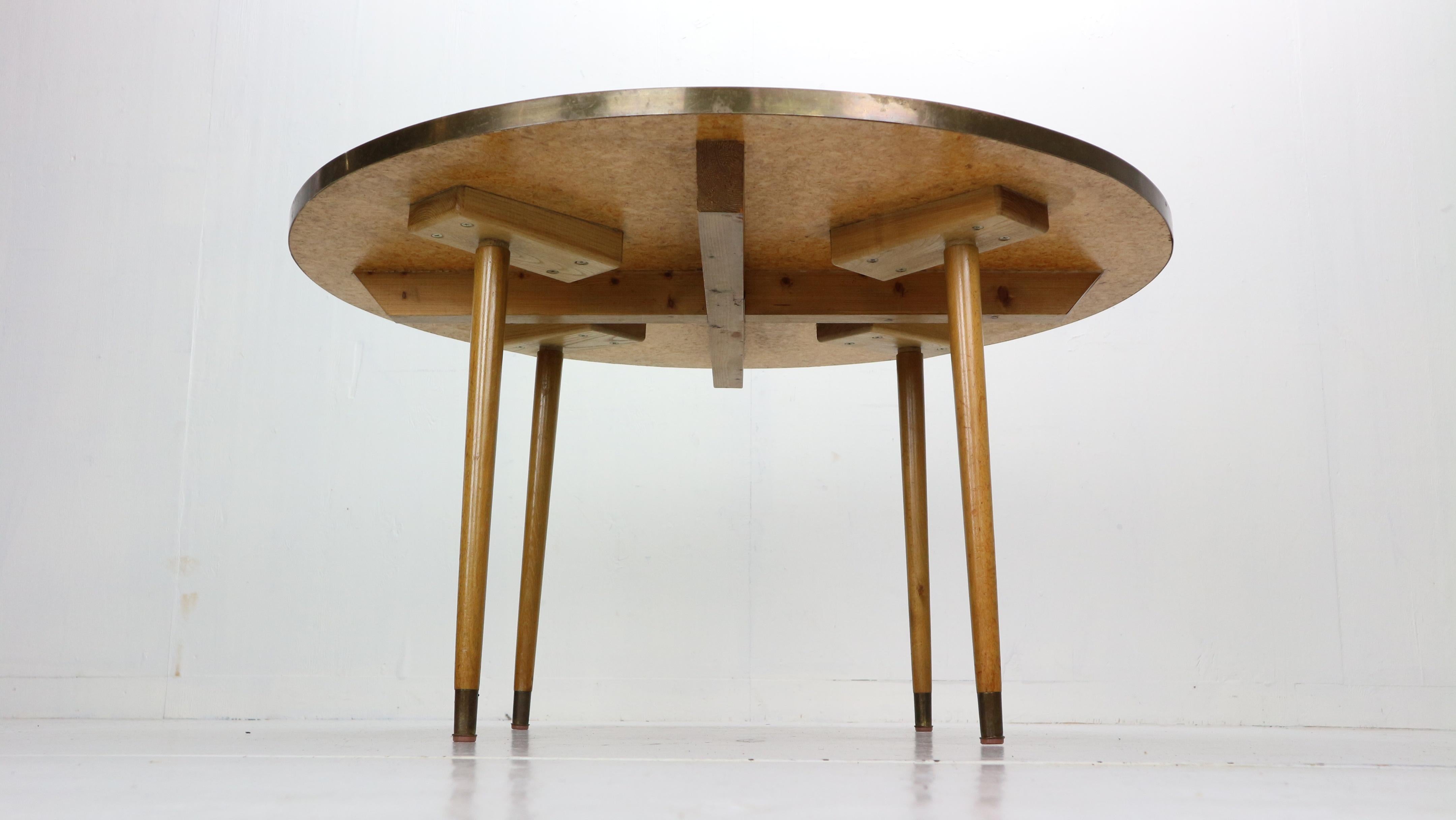 Berthold Muller Large Round Mosaic Coffee Table, Germany, 1960s 2