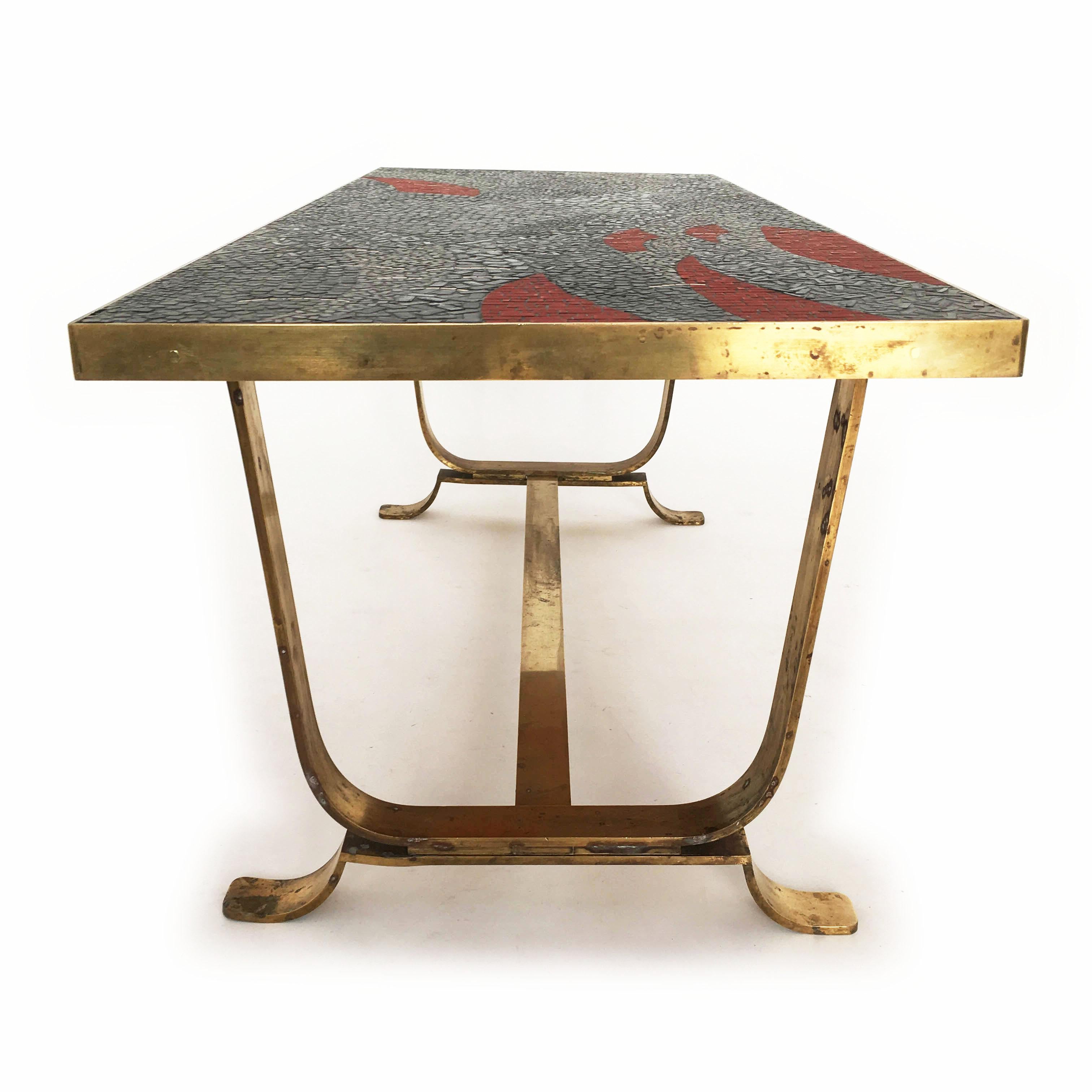 Berthold Müller Mosaic Coffee Cocktail Table, Germany 1950s For Sale 5