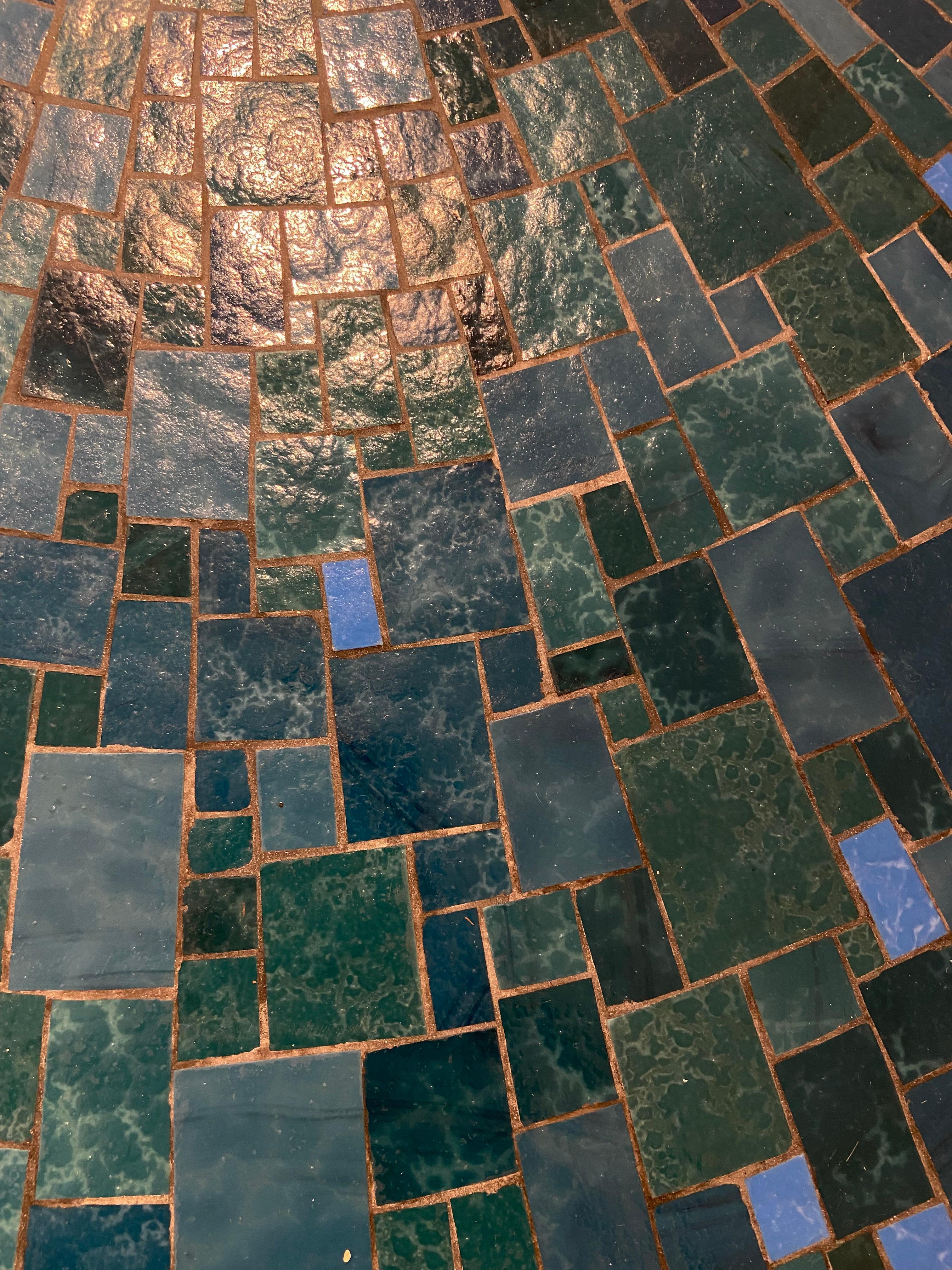 Allemand Table basse en mosaïque de céramique Berthold Müller-Oerlinghausen, Allemagne, années 1960 en vente