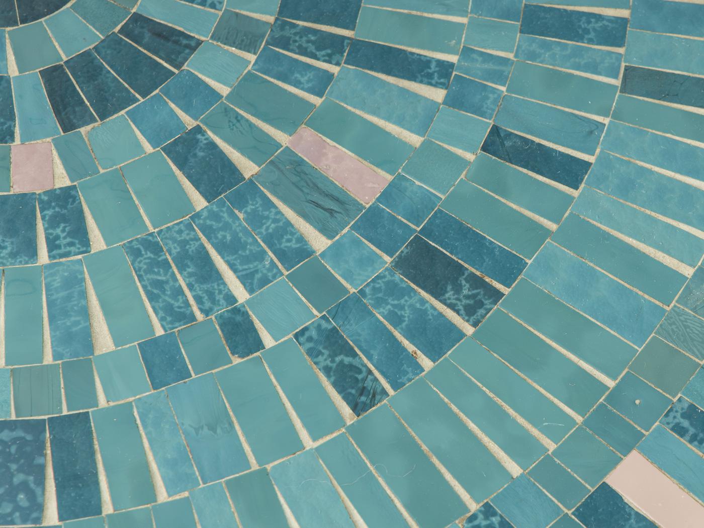 Berthold Müller-oerlinghausen Mosaic Coffee Table, Turquoise and Grey, 1960s 3