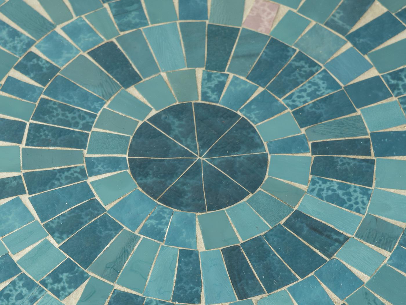Berthold Müller-oerlinghausen Mosaic Coffee Table, Turquoise and Grey, 1960s 2