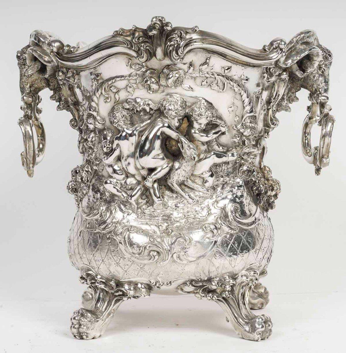 BERTHOLD MULLER – Silber-Champagnerkübel aus Silber London 1895 im Angebot 3
