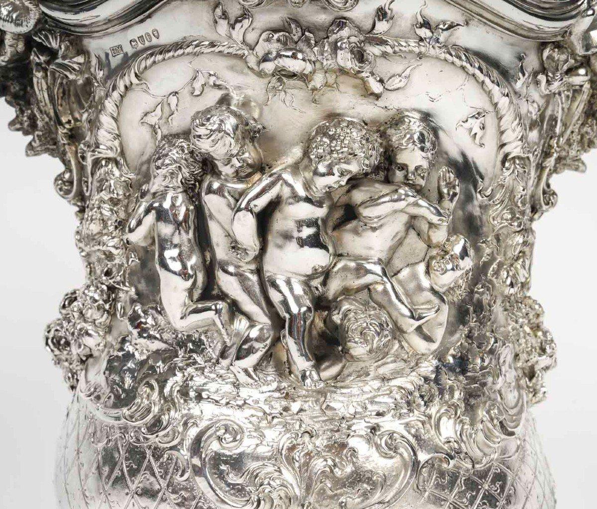 Louis XIII BERTHOLD MULLER - Silver Champagne Bucket London 1895 For Sale