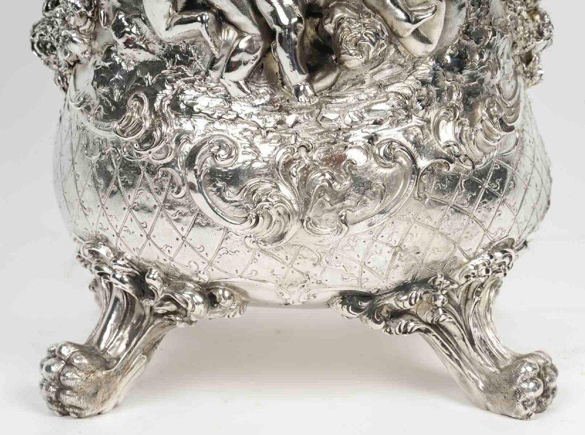 BERTHOLD MULLER - Silver Champagne Bucket London 1895 In Excellent Condition For Sale In SAINT-OUEN-SUR-SEINE, FR
