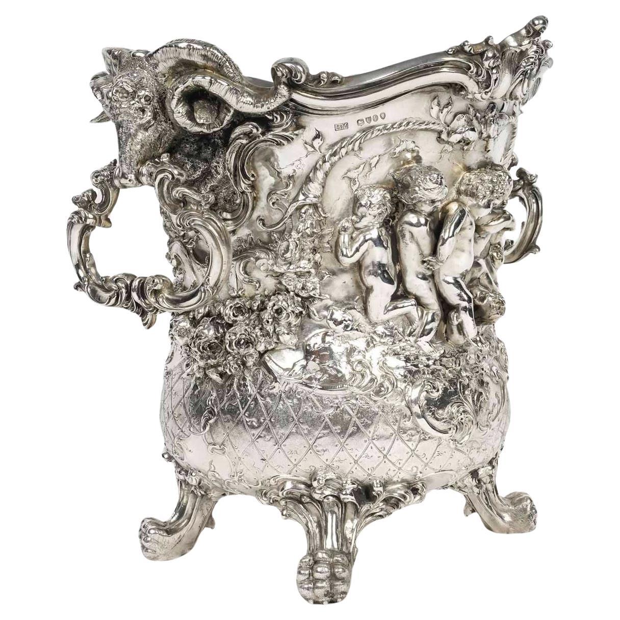 BERTHOLD MULLER – Silber-Champagnerkübel aus Silber London 1895 im Angebot