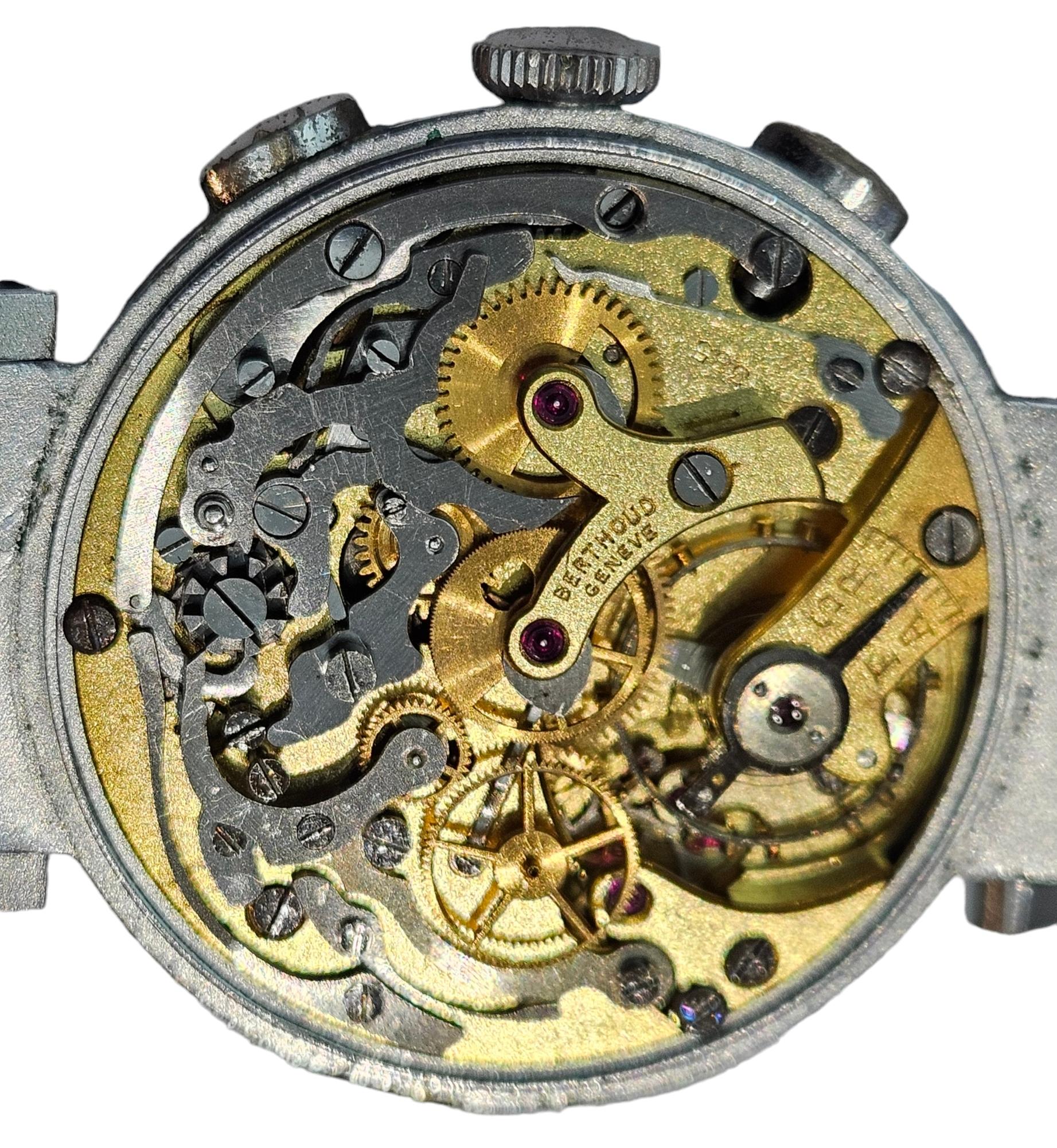 Berthoud / Universal Genève Uni Compax Chronograph Wrist Watch, Rare Collectors For Sale 9