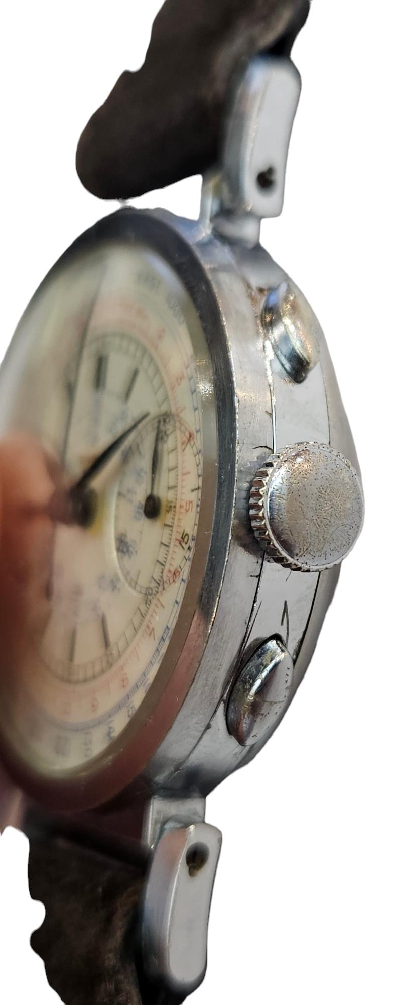 Berthoud / Universal Genève Uni Compax Chronograph Wrist Watch, Rare Collectors For Sale 13