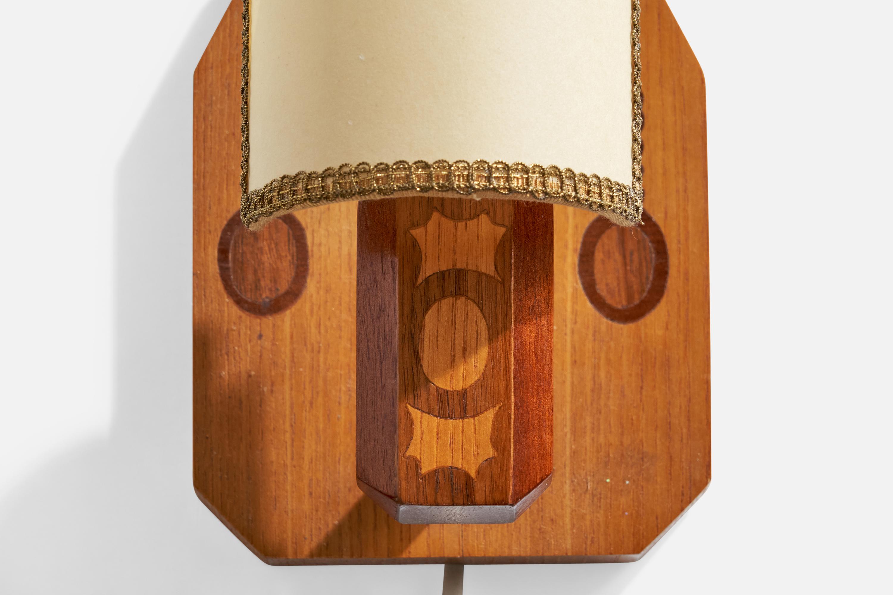 Bertil Andersson, Apliques, Madera, Tela, Suecia, 1982 en venta 3