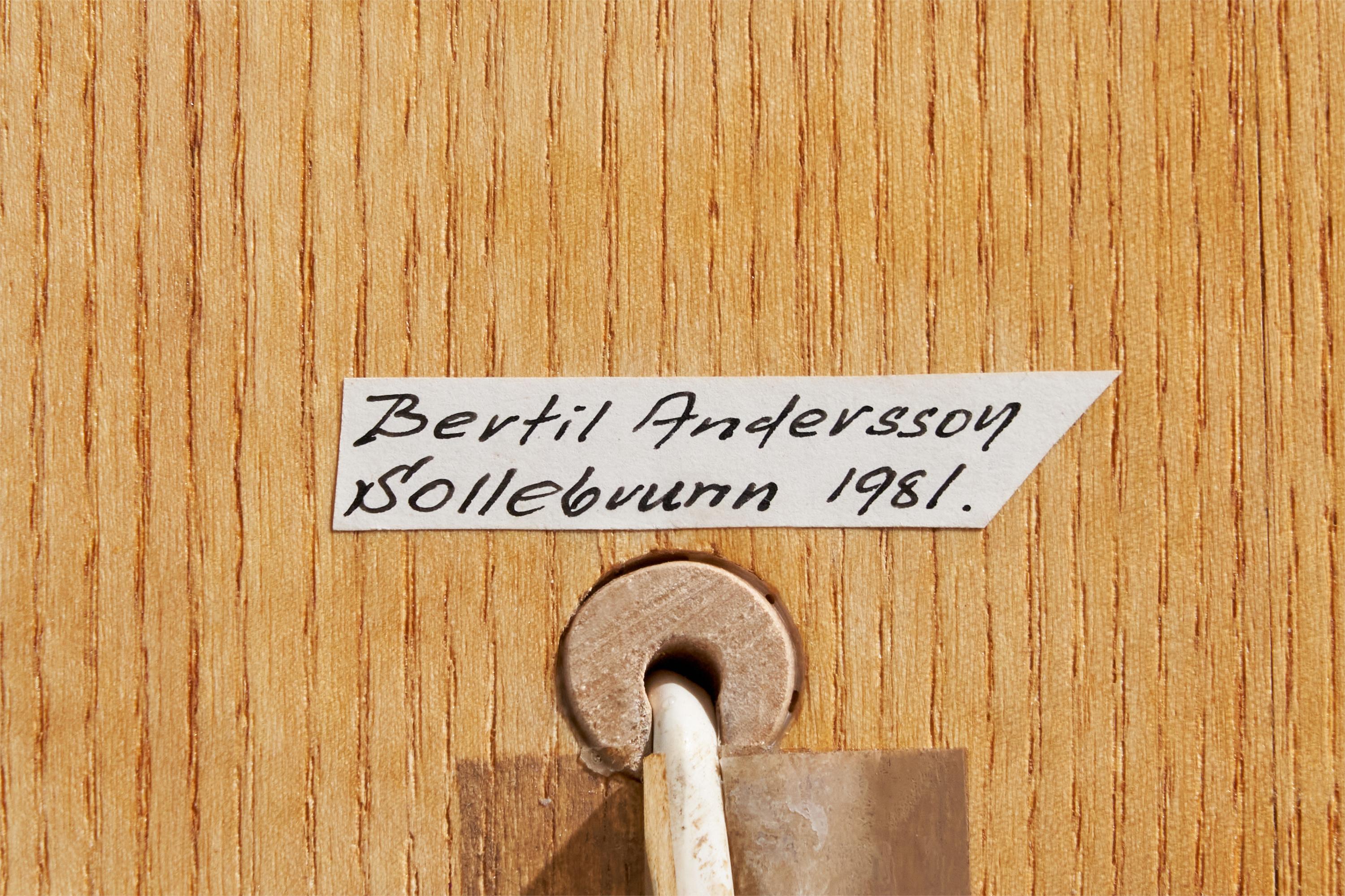 Bertil Andersson, Apliques, Madera, Tela, Suecia, 1982 en venta 4