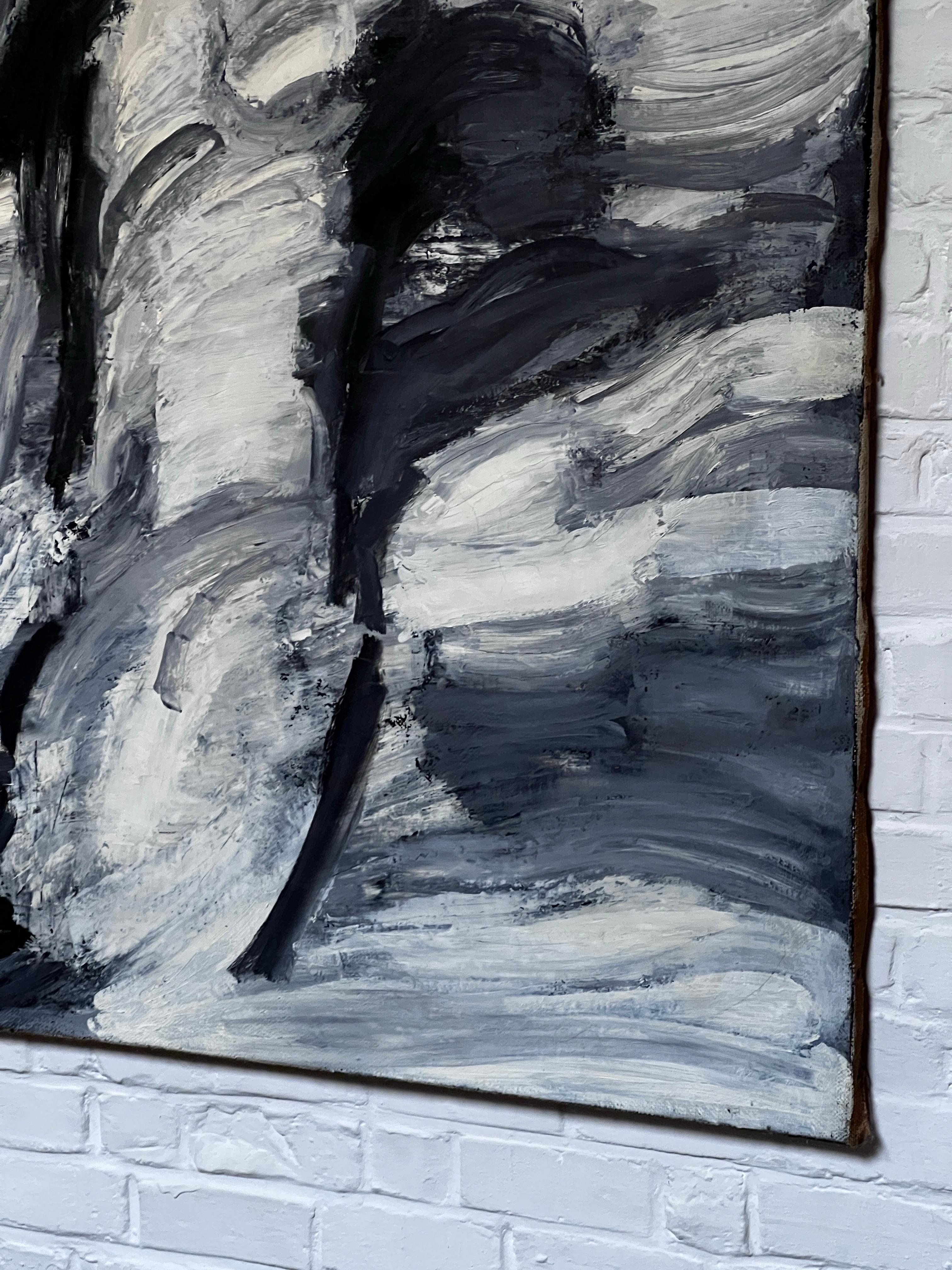 Tela Bertil Berntsson, olio su tela 1960. Forma del corpo femminile. Dalla collezione di famiglia in vendita