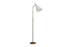 Bertil Brisborg, Stehlampe, Messing, Metall, Stoff, Schweden, 1940er Jahre