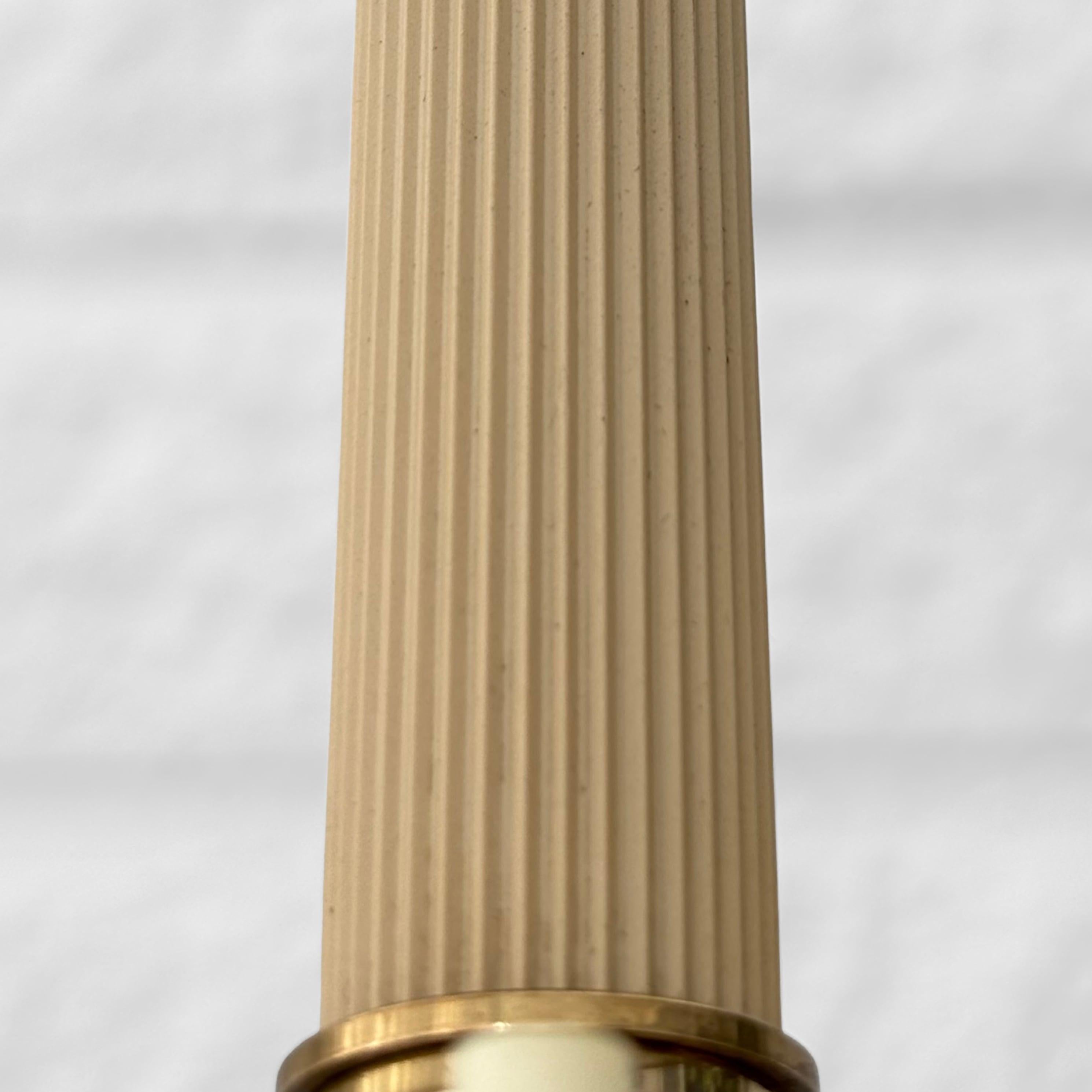 Bertil Brisborg, Nordiska Kompaniet, table lamp, brass & textile, Sweden, 1940s For Sale 6