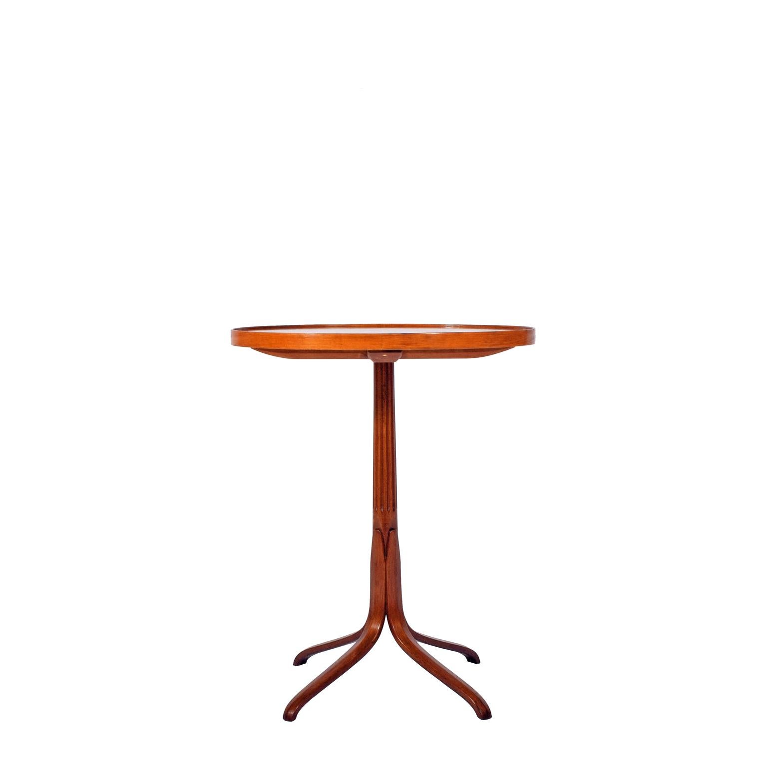Teak base with oil top with intarsia made by Nordiska Company, 1950s.