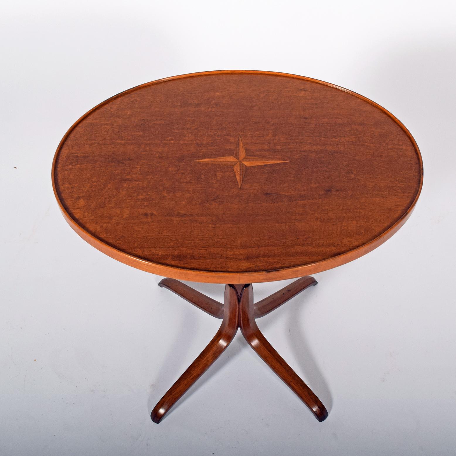 Scandinavian Modern Bertil Brisborg Rare Side Table for NK, 1950s For Sale