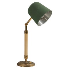 Vintage Bertil Brisborg, Table Lamp, Brass, Lacquered Metal, NK, Sweden, 1940s