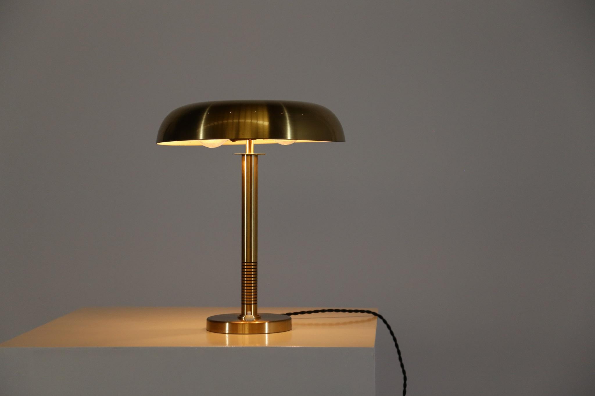 Rare table lamp designed by Bertil Brisborg, 1956
Perforated shade in the style of Paavo Tynell.
E27 bulb, freshly re-wired
Excellent condition.