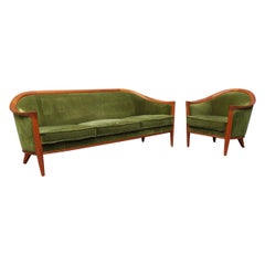 Bertil Fridhagen "Aristokrat" Sofa and Armchair for Bröderna Andersson