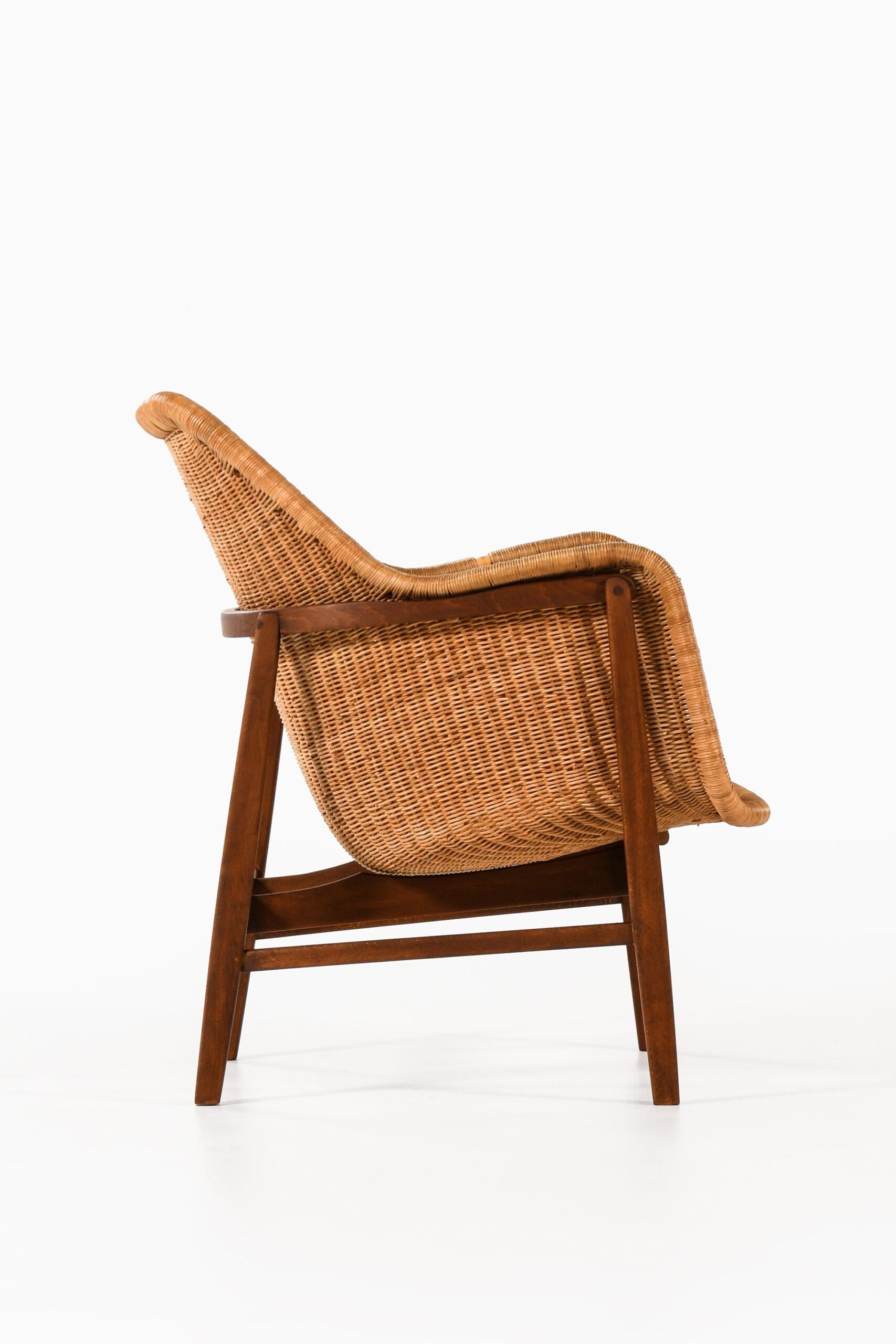 Mid-20th Century Bertil Fridhagen Easy Chair Produced by Bodafors For Sale