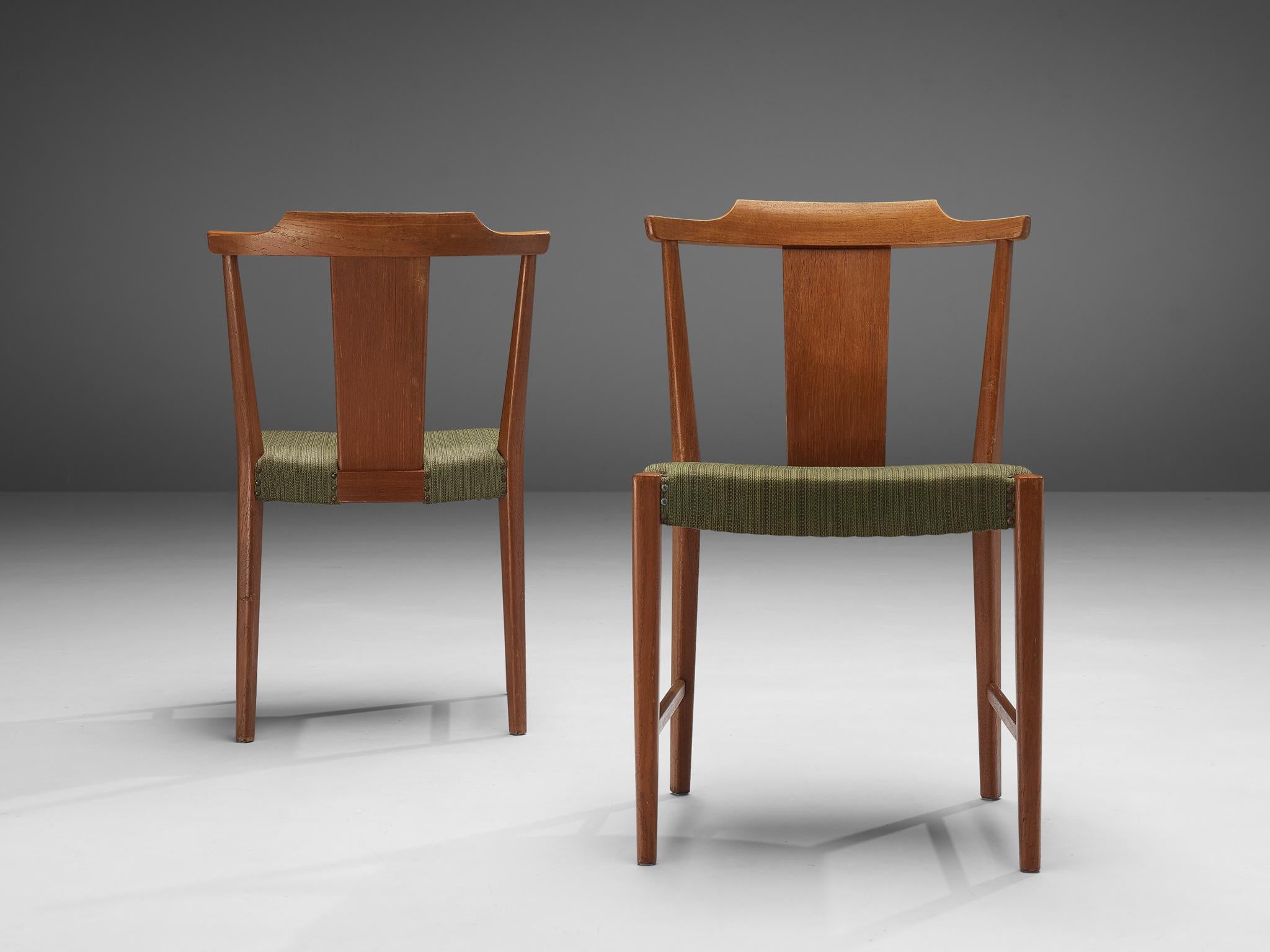 Scandinavian Modern Bertil Fridhagen for Bodafors Set of Four Dining Chairs in Teak For Sale