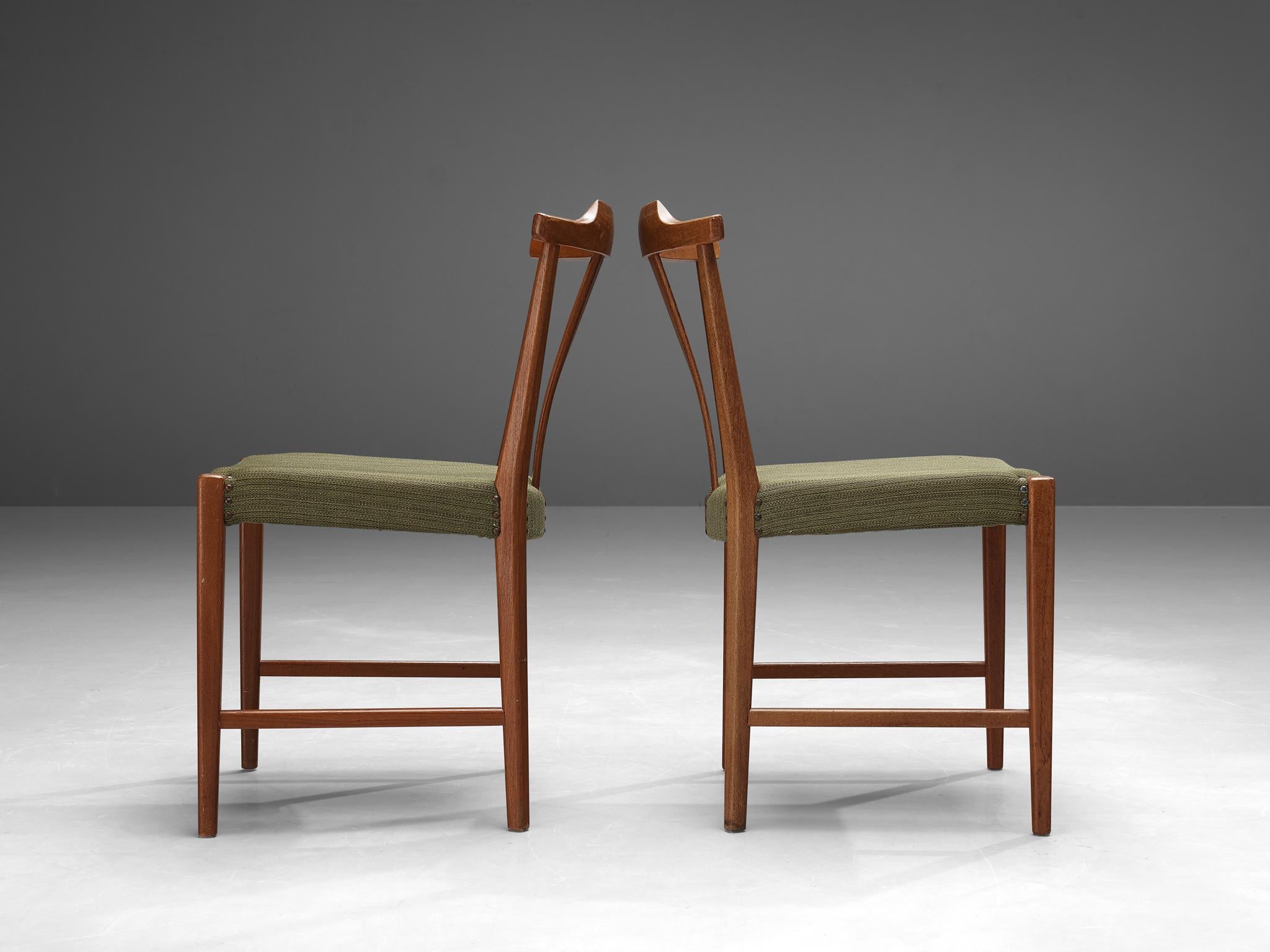 Bertil Fridhagen for Bodafors Set of Four Dining Chairs in Teak In Good Condition For Sale In Waalwijk, NL