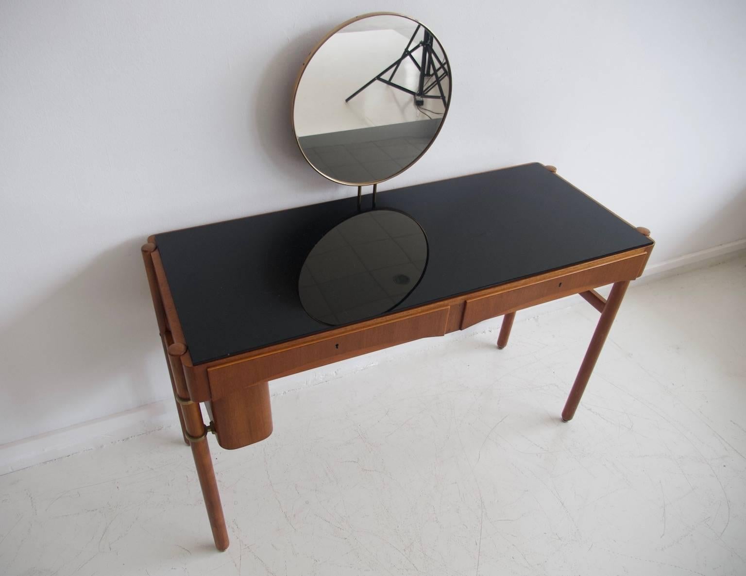 Scandinavian Modern Bertil Fridhagen Mirrored Dressing Table by Bodafors, 1957
