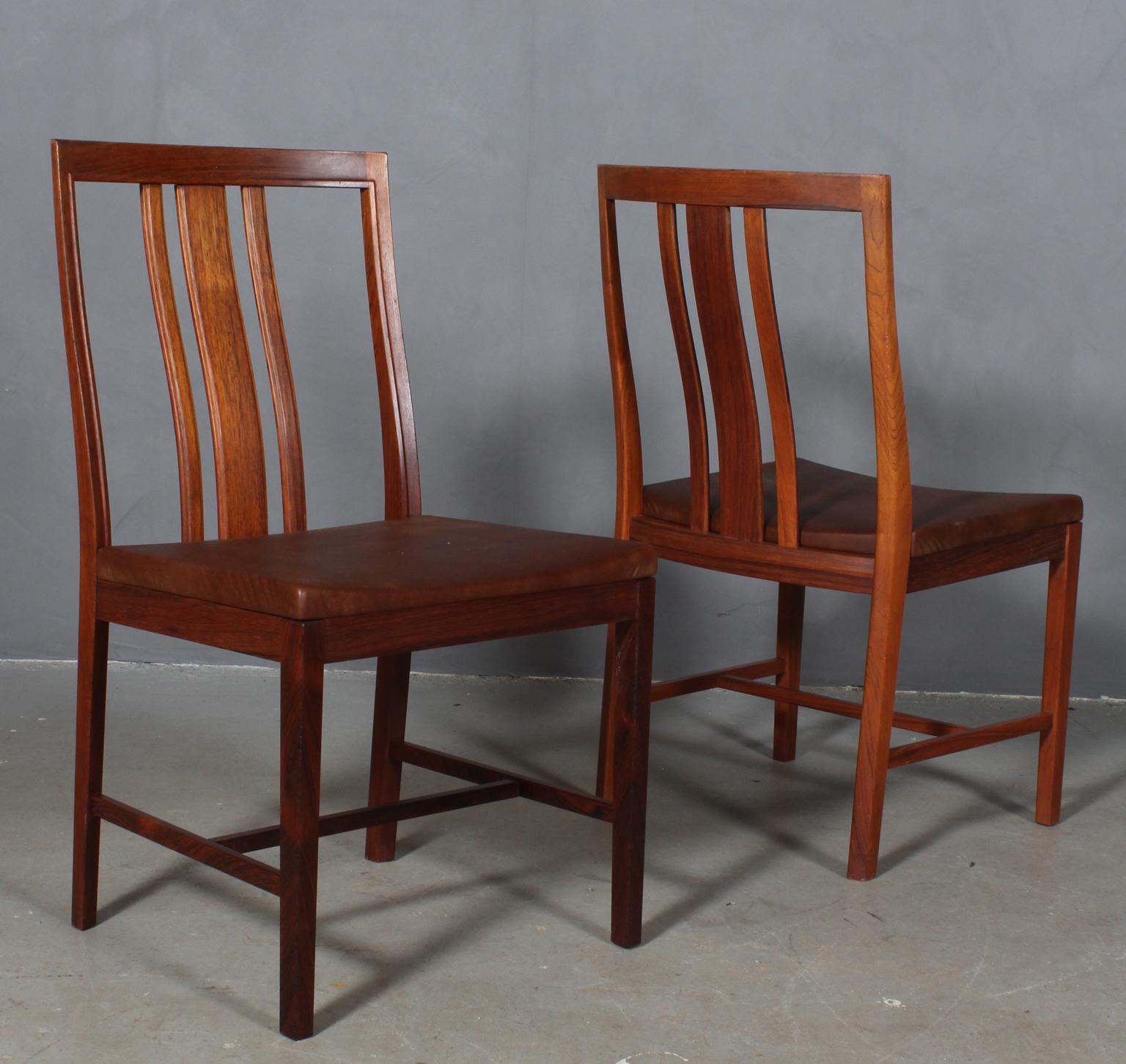 Bertil Fridhagen Set of Four Dining Chairs Rosewood In Good Condition For Sale In Esbjerg, DK