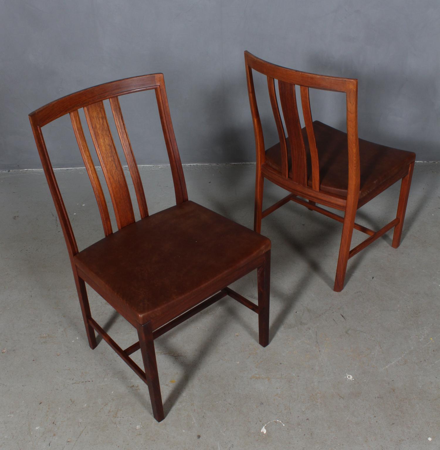 Mid-20th Century Bertil Fridhagen Set of Four Dining Chairs Rosewood For Sale
