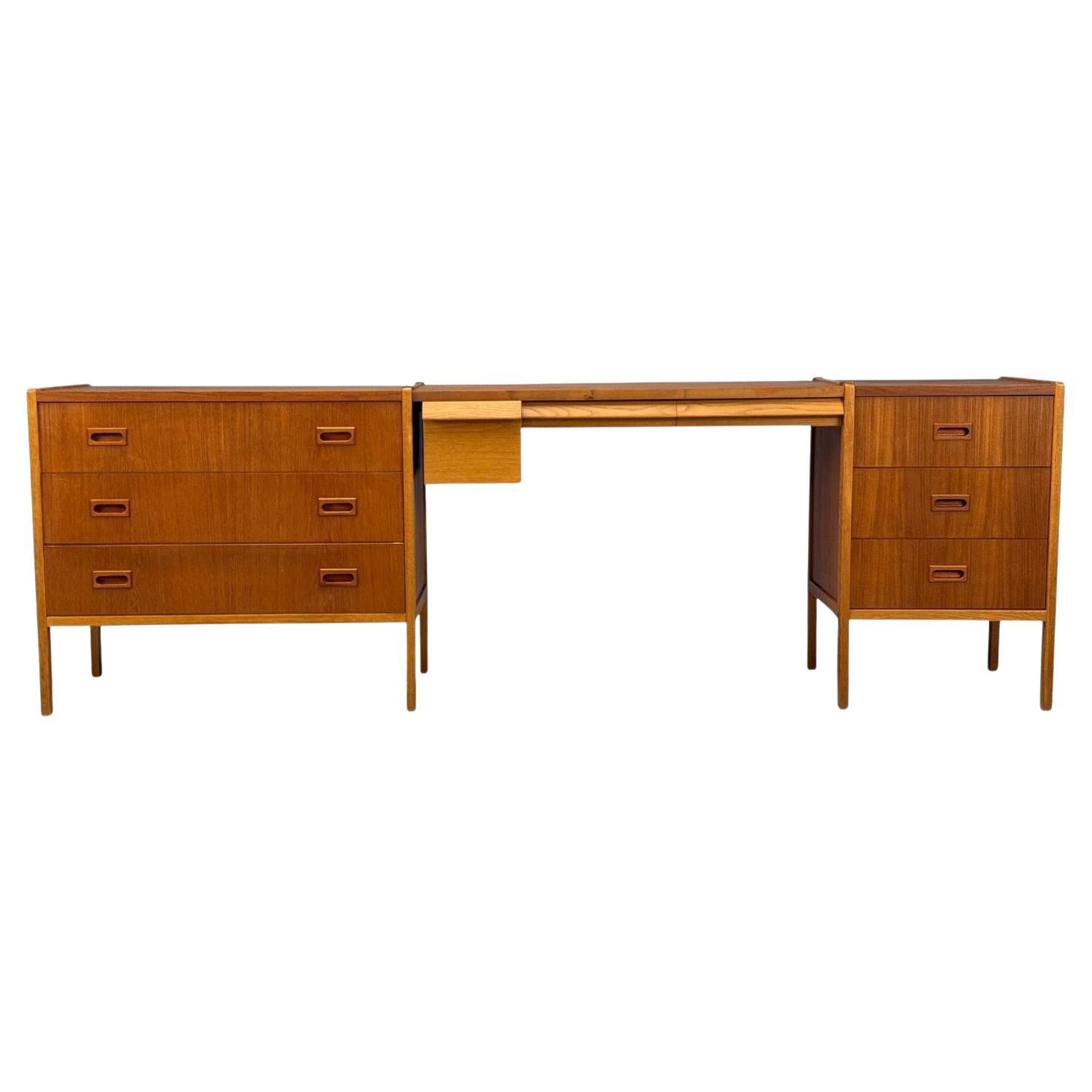 Bertil Fridhagen, Swedish Modern, Writing Desk or Vanity, Teak, Sweden, 1960s