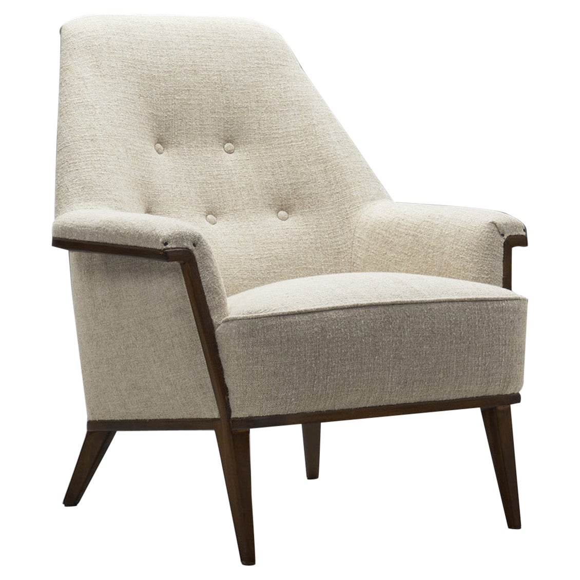 Bertil Fridhagen Upholstered Easy Chair for Bodafors, Sweden 1950s