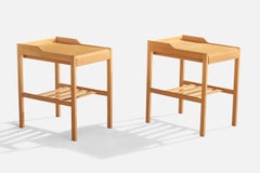 Bertil Frihagen, Nightstands, Oak, Sweden, 1960s