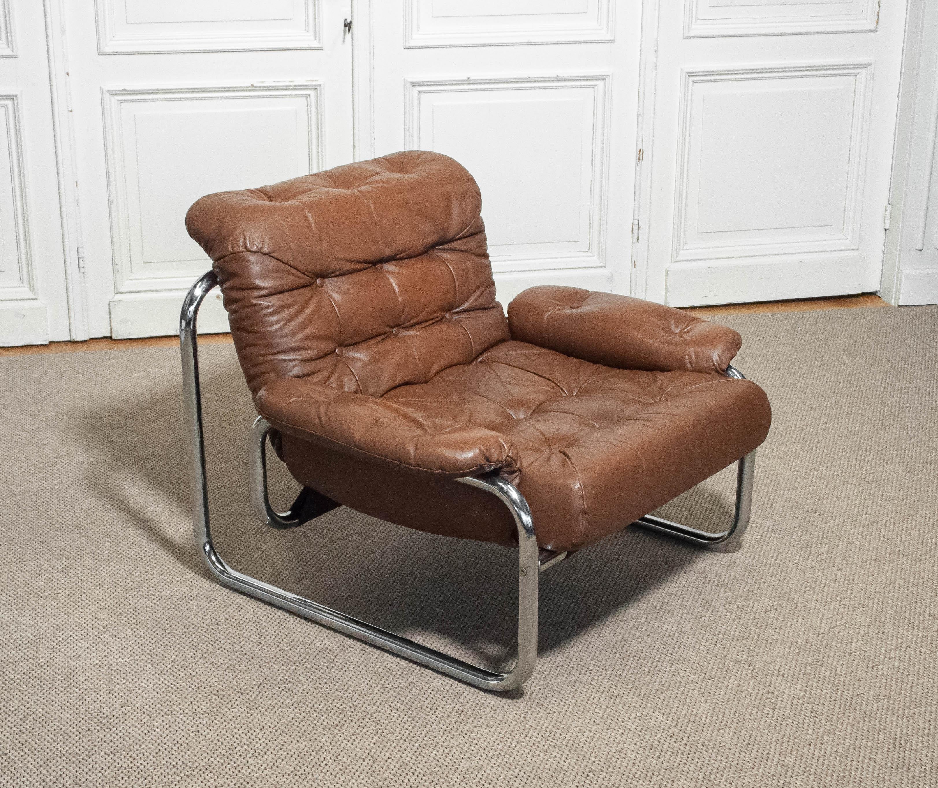 Late 20th Century Bertil Haggström “Borkum” Lounge Chair for Svedemöbler, Sweden, 1970s For Sale