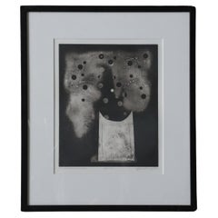 Vintage Bertil Lundberg, Bukett, Etching, 1980, Framed