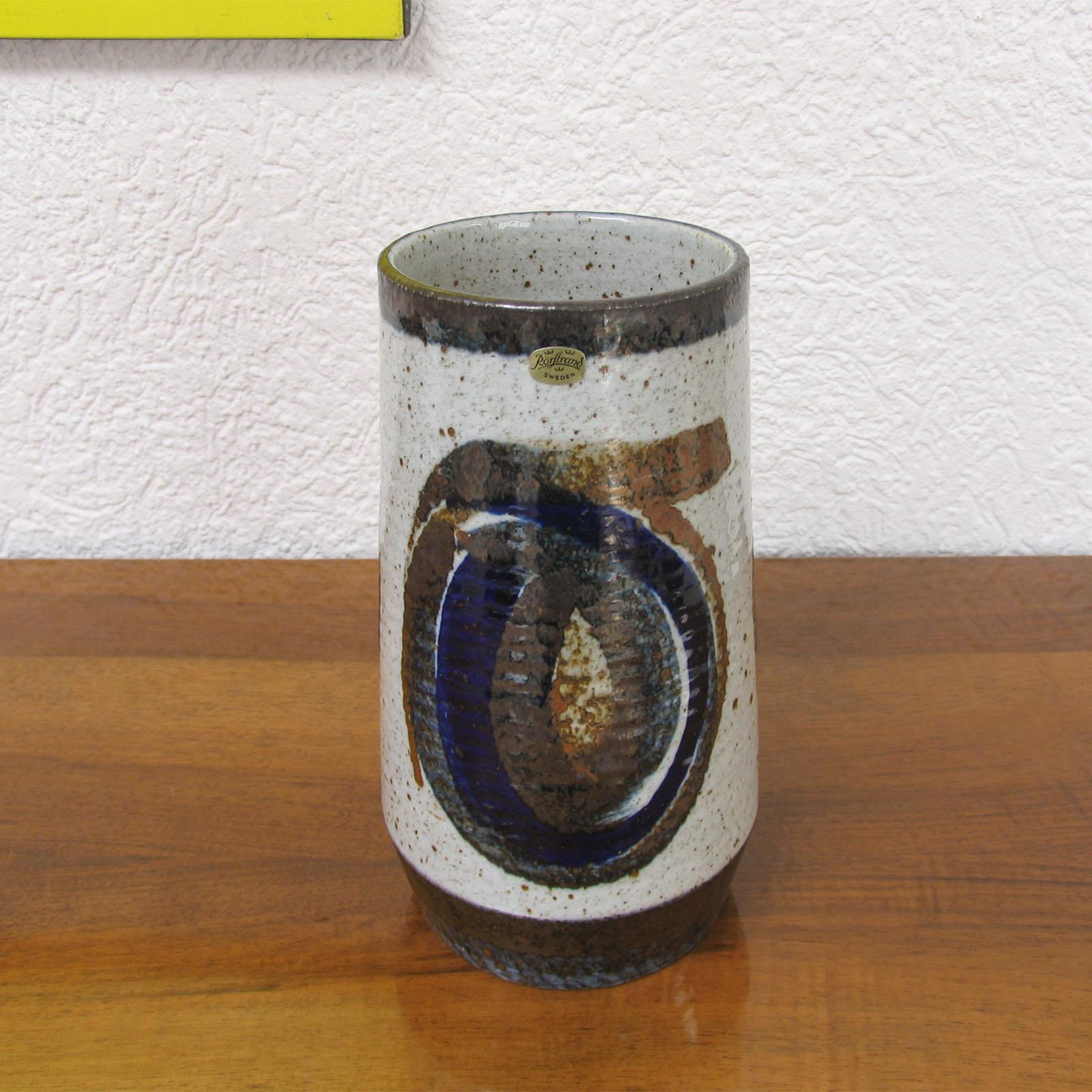 Mid-Century moderno Bertil Lundgren per Rörstrand, Vaso in gres smaltato degli anni '60 in vendita