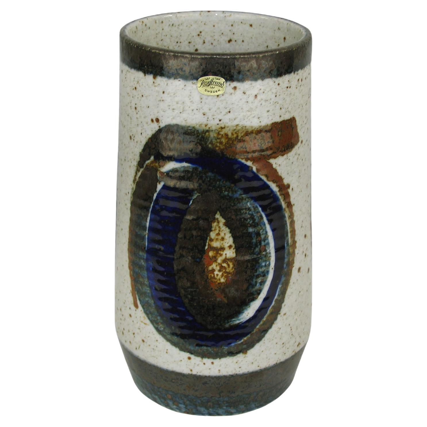 Bertil Lundgren für Rörstrand, Vase aus glasiertem Steingut aus den 1960er Jahren