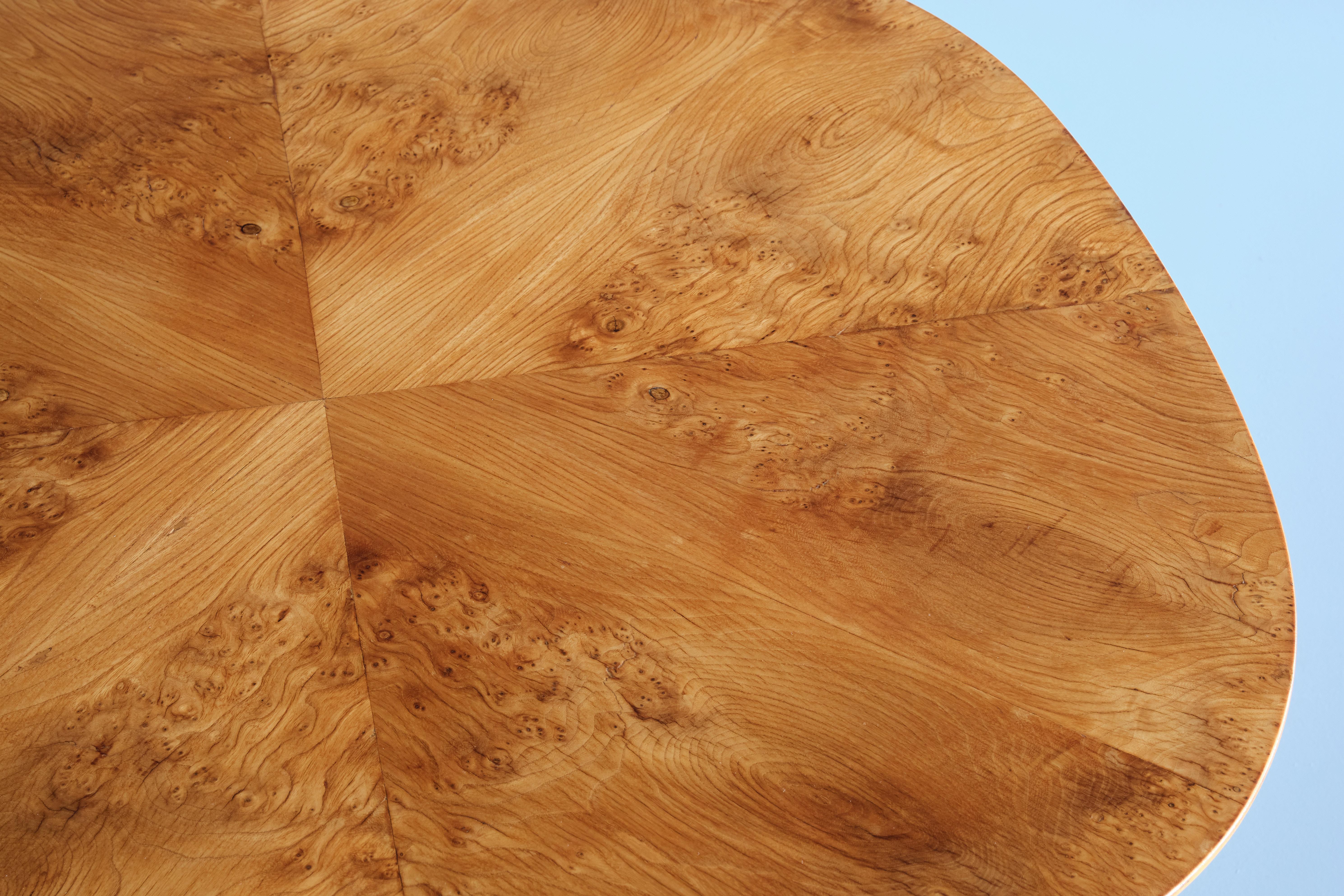 Tavolino/tavolino in legno di radica di Bertil Söderbergs, Svensk Hemslöjd, Svezia, anni '30 in vendita 3