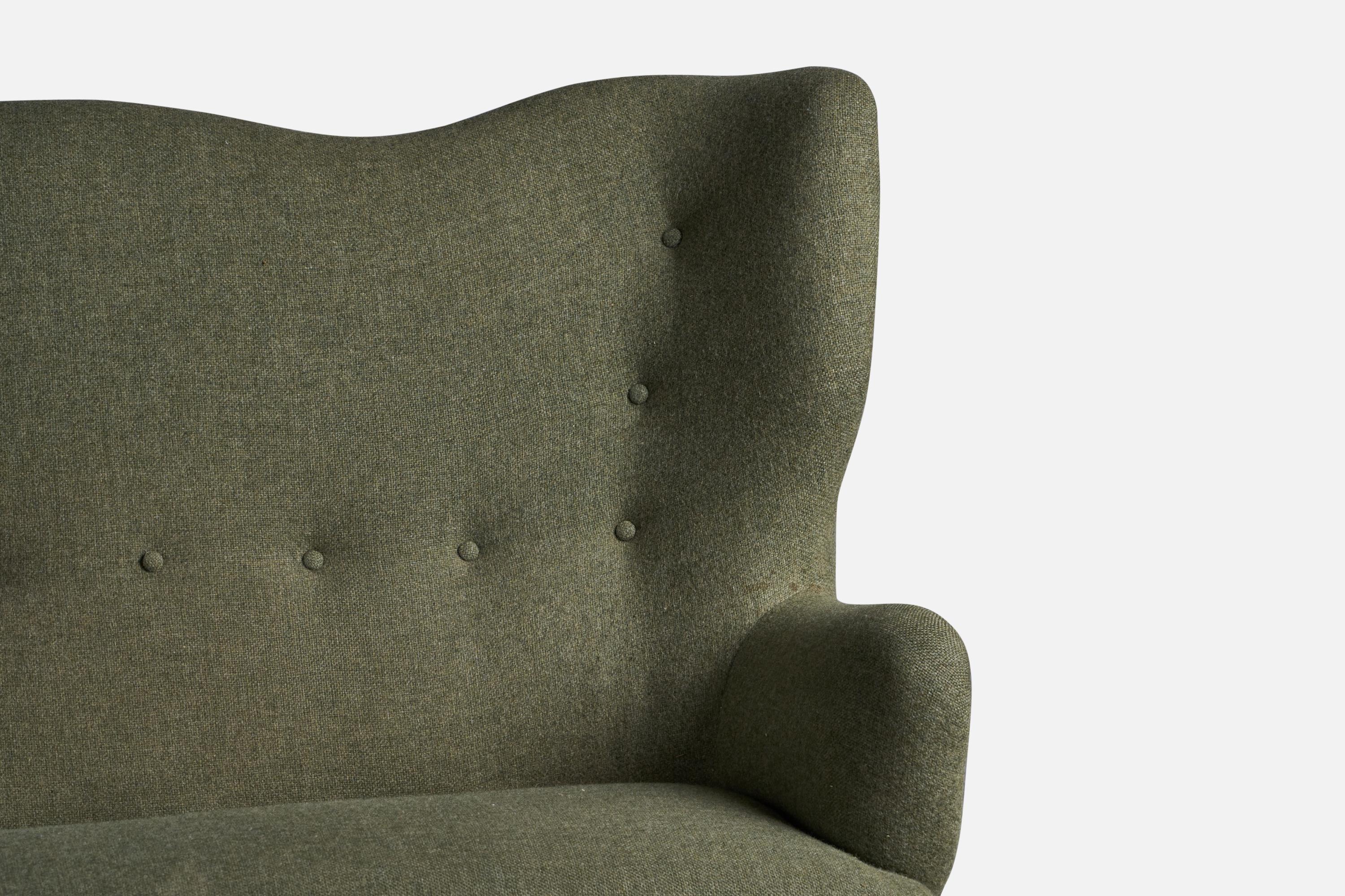 Swedish Bertil Söderberg, Sofa, Fabric, Beech, Sweden, 1940s For Sale
