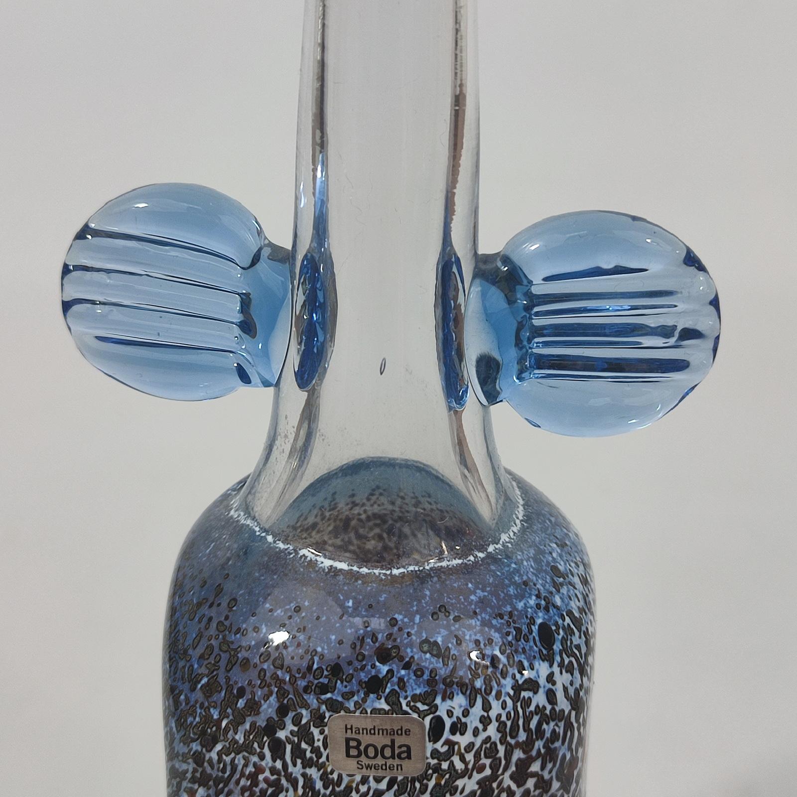 Art Glass Bertil Vallien Atelje Very Rare Glass Vase, Sweden, 1970s For Sale