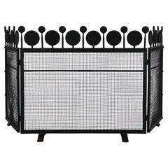 Écran de cheminée Bertil Vallien Pare-feu en fer forgé Mid Century 1960s