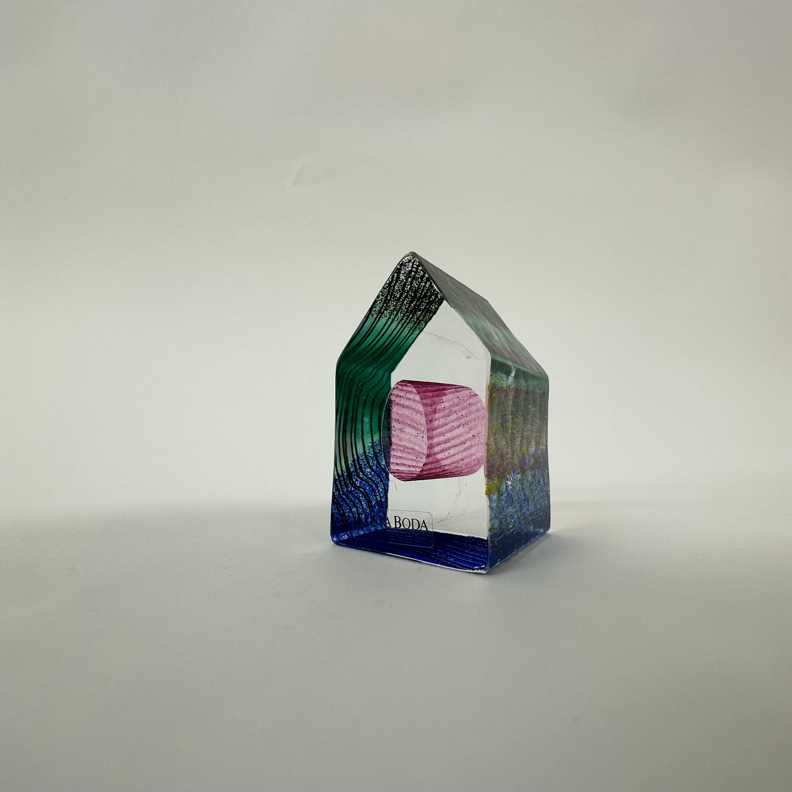 Bertil Vallien fo Kosta Boda Sweden miniature sculpture House ”Country Living” 3