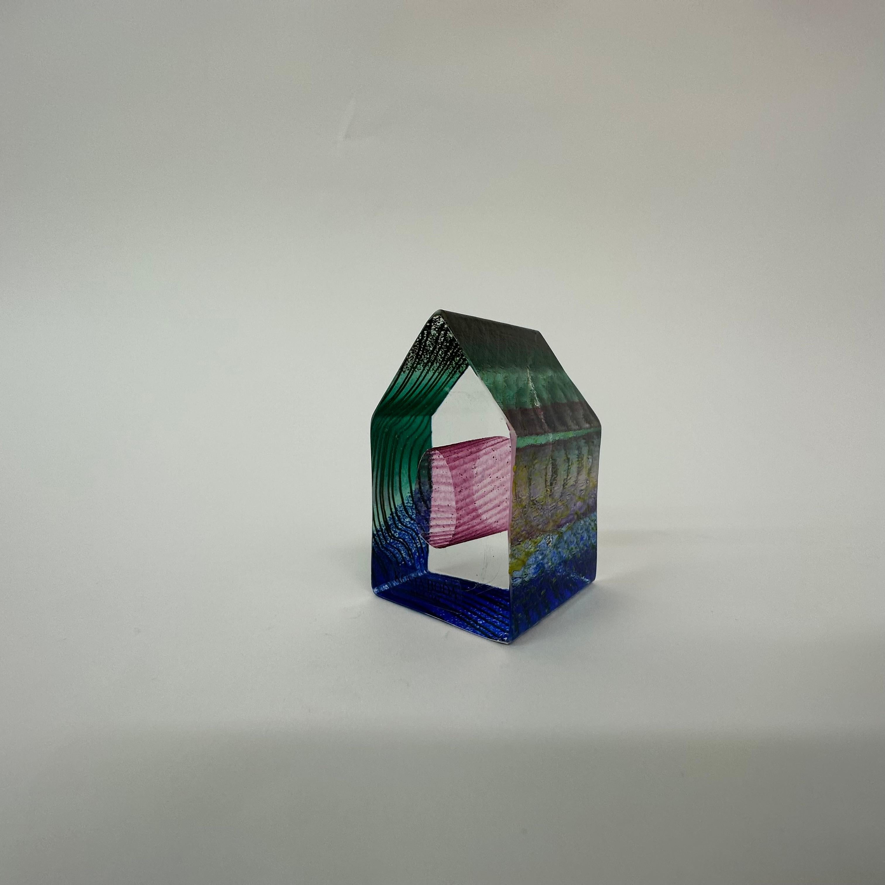 Bertil Vallien fo Kosta Boda Sweden miniature sculpture House ”Country Living” 4