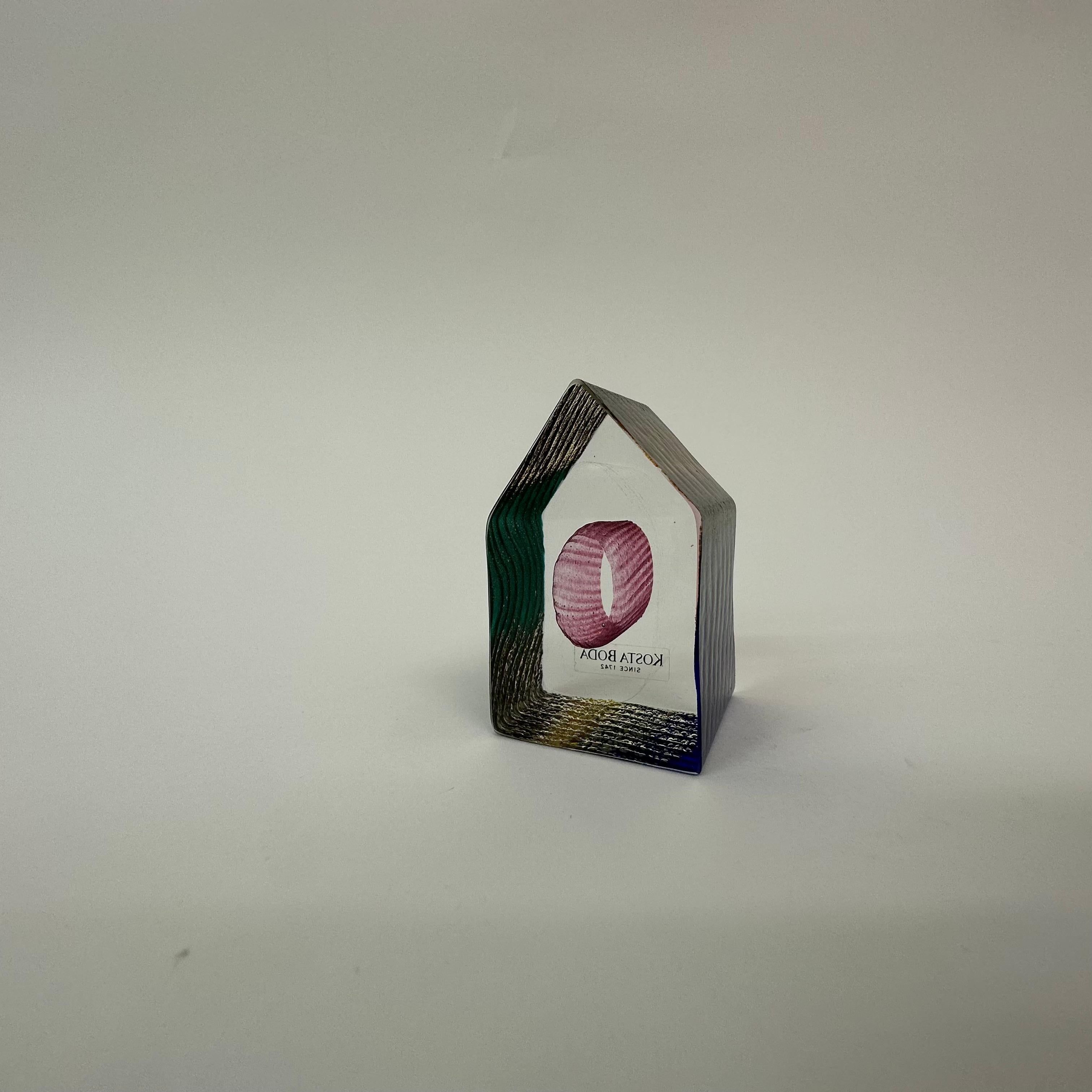 Bertil Vallien fo Kosta Boda Sweden miniature sculpture House ”Country Living”  For Sale 4