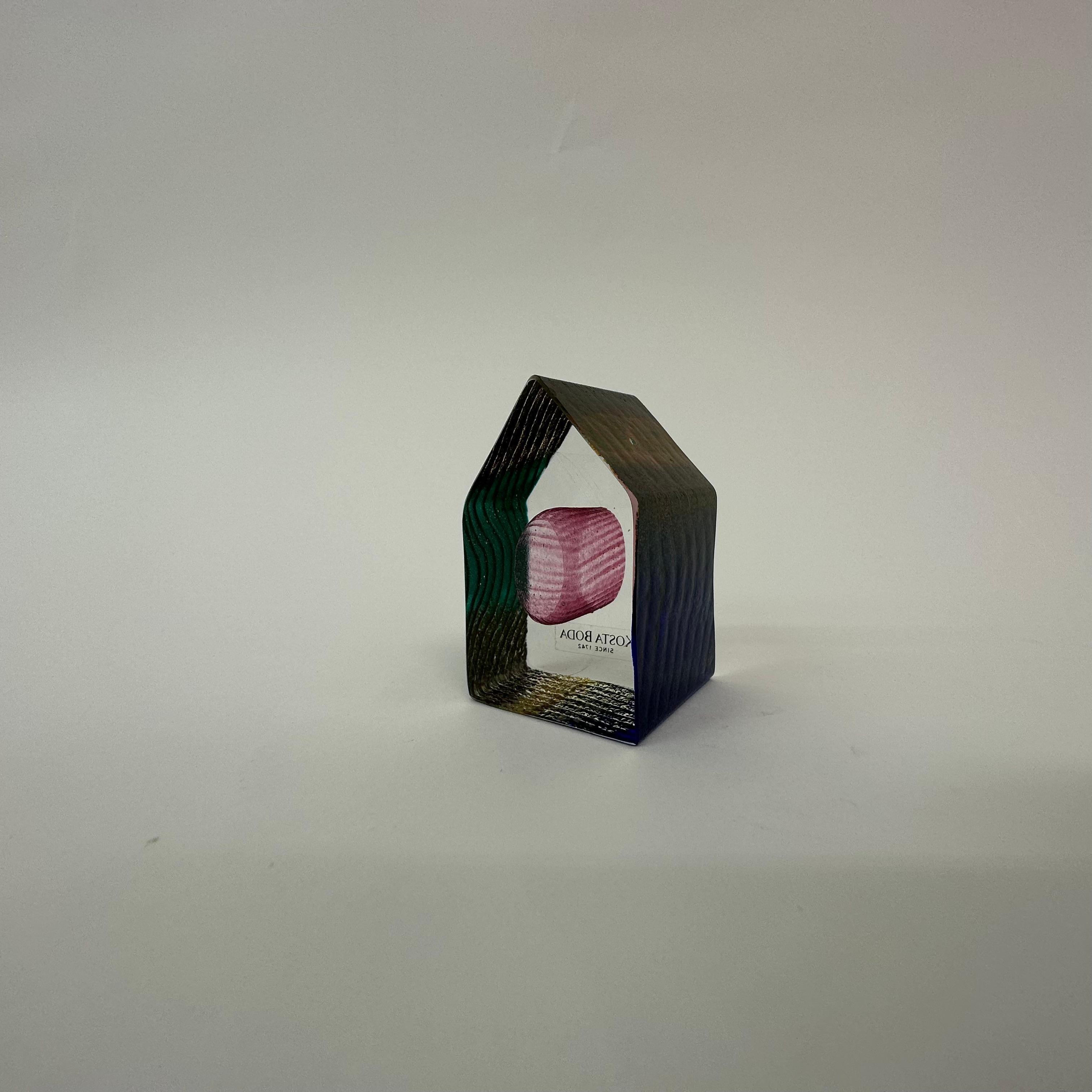 Bertil Vallien pour Kosta Boda, Suède, sculpture miniature « House Country Living »  en vente 6