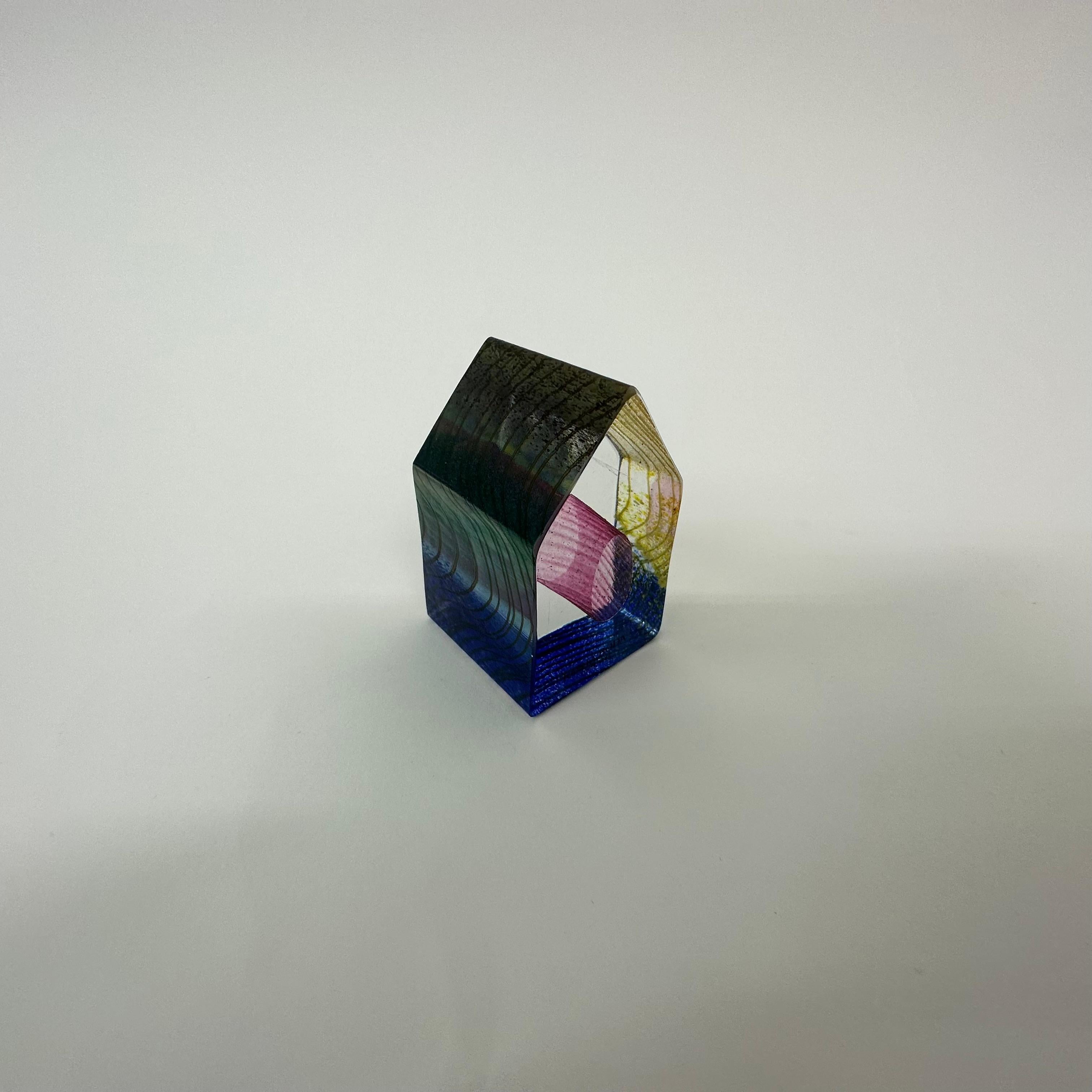 Bertil Vallien fo Kosta Boda Sweden miniature sculpture House ”Country Living” In Excellent Condition In Delft, NL