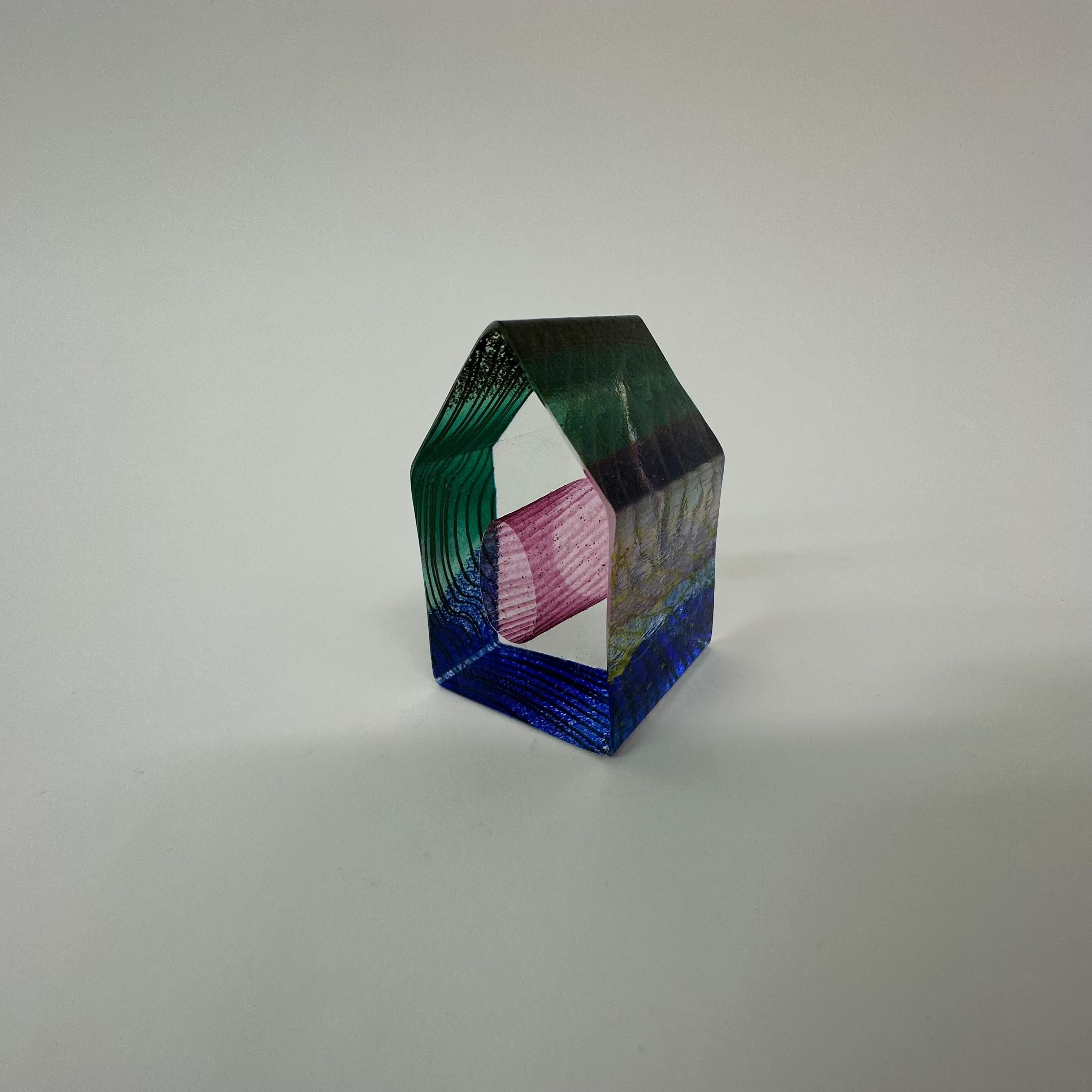 Bertil Vallien fo Kosta Boda Sweden miniature sculpture House ”Country Living” 1