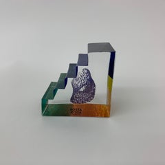 Bertil Vallien fo Kosta Boda Sweden miniature sculpture Stair ”Entrance” 1993
