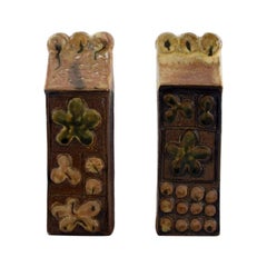 Deux sculptures en céramique émaillée "Baghdad" de Bertil Vallien pour Gustavsberg