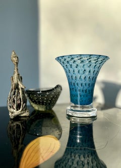 Bertil Vallien for Kosta Boda Blue Peacock Cirrus Vase, 1960s
