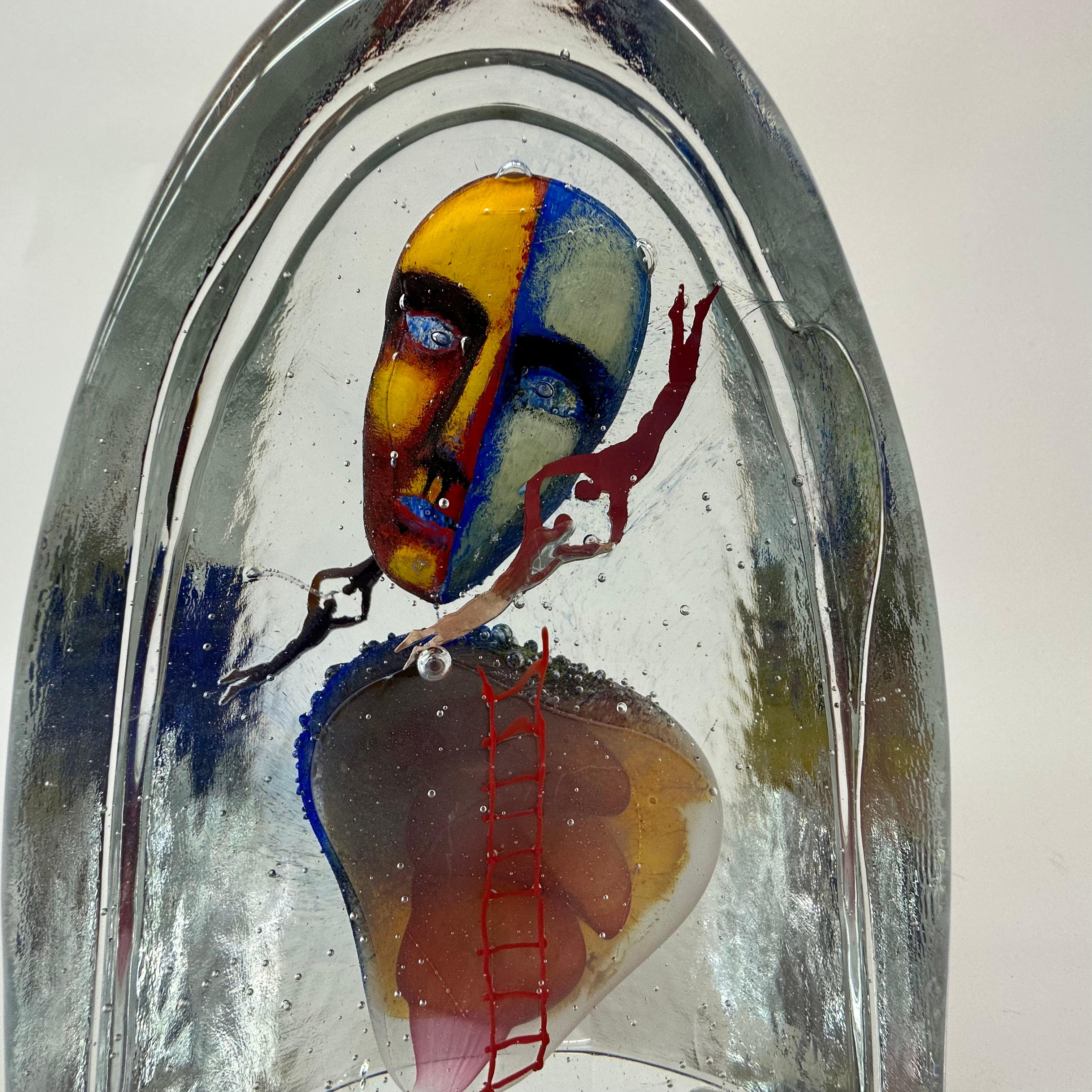 Art Glass Bertil Vallien for Kosta Boda Glas ‘Together’ Sculpture Limited edition For Sale