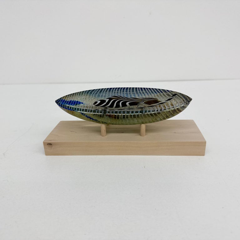 Bertil Vallien for Kosta Boda glass boat sculpture Limited edition
