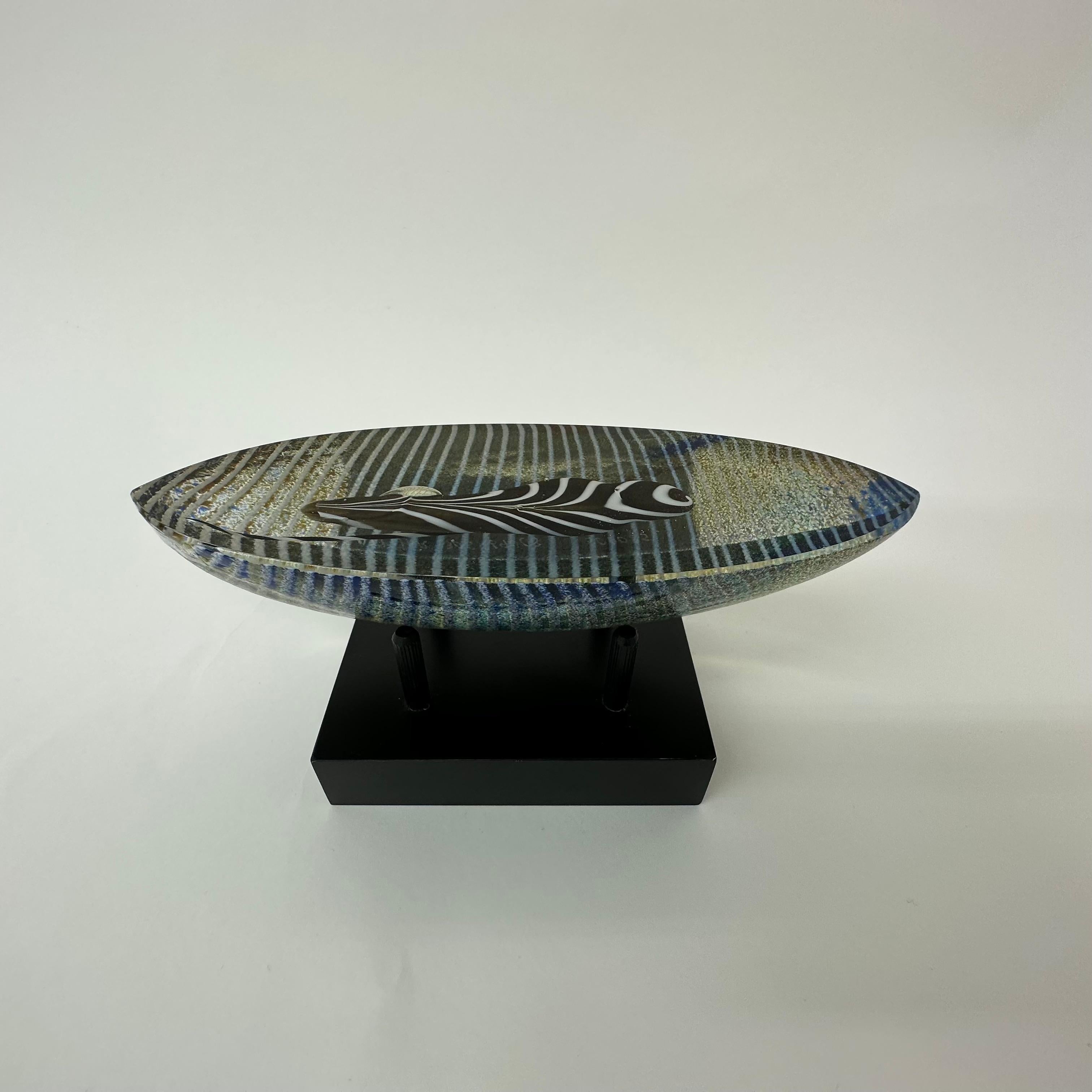 Bertil Vallien for Kosta Boda glass boat sculpture Limited edition Voyage For Sale 13